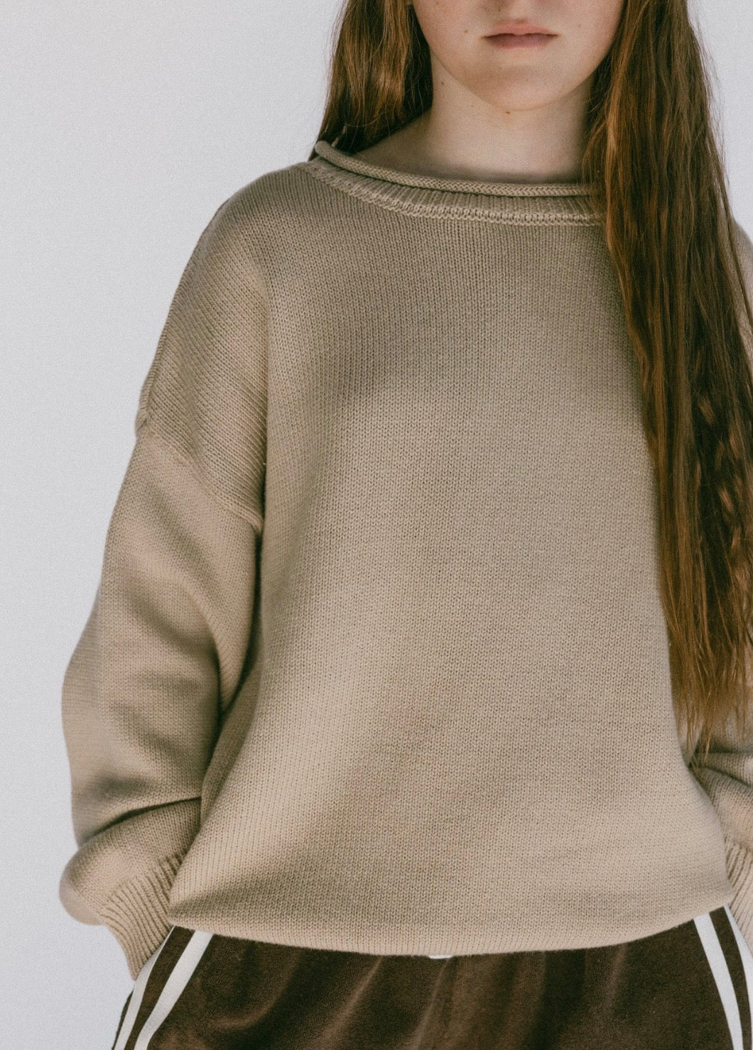 Fostered Collection Rolled Knit Oatmeal