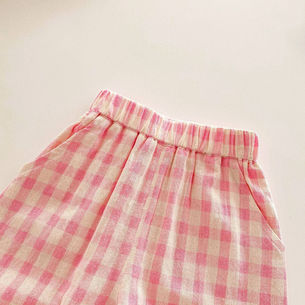 Baby Pink Plaid Pants