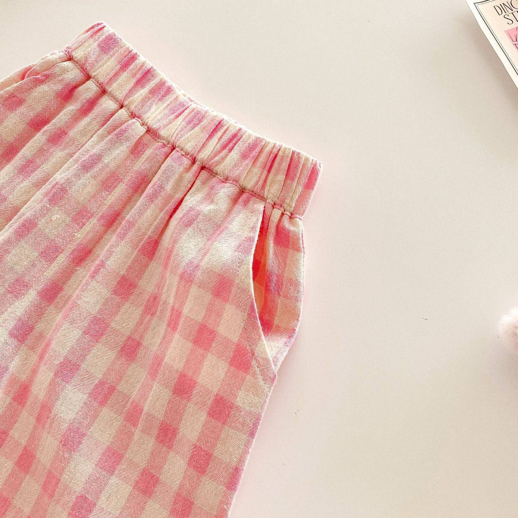 Baby Pink Plaid Pants