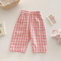 Baby Pink Plaid Pants
