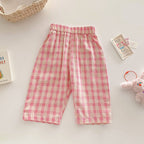 Baby Pink Plaid Pants