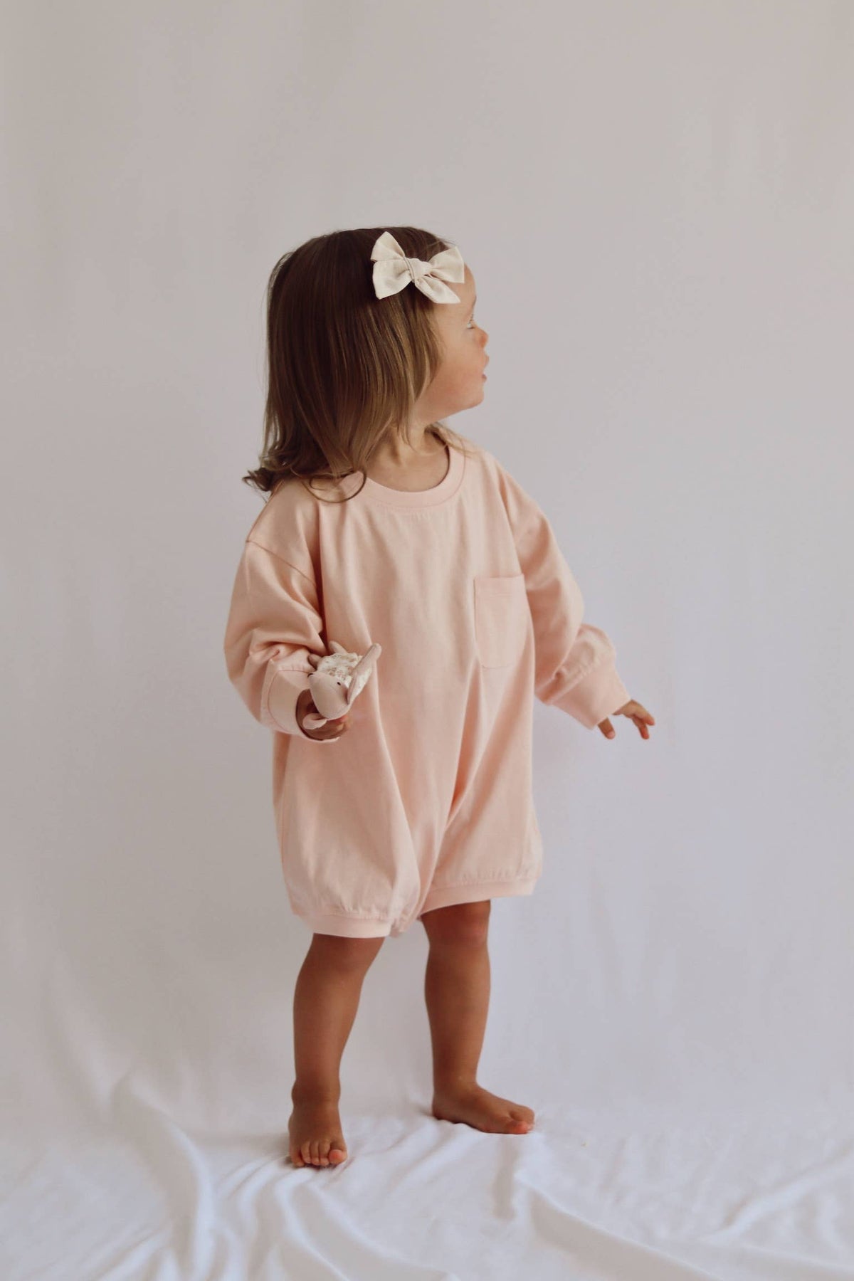 Harley Pocket Romper in Peach Romper