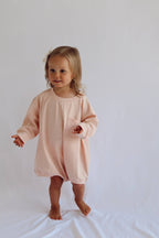 Harley Pocket Romper in Peach Romper
