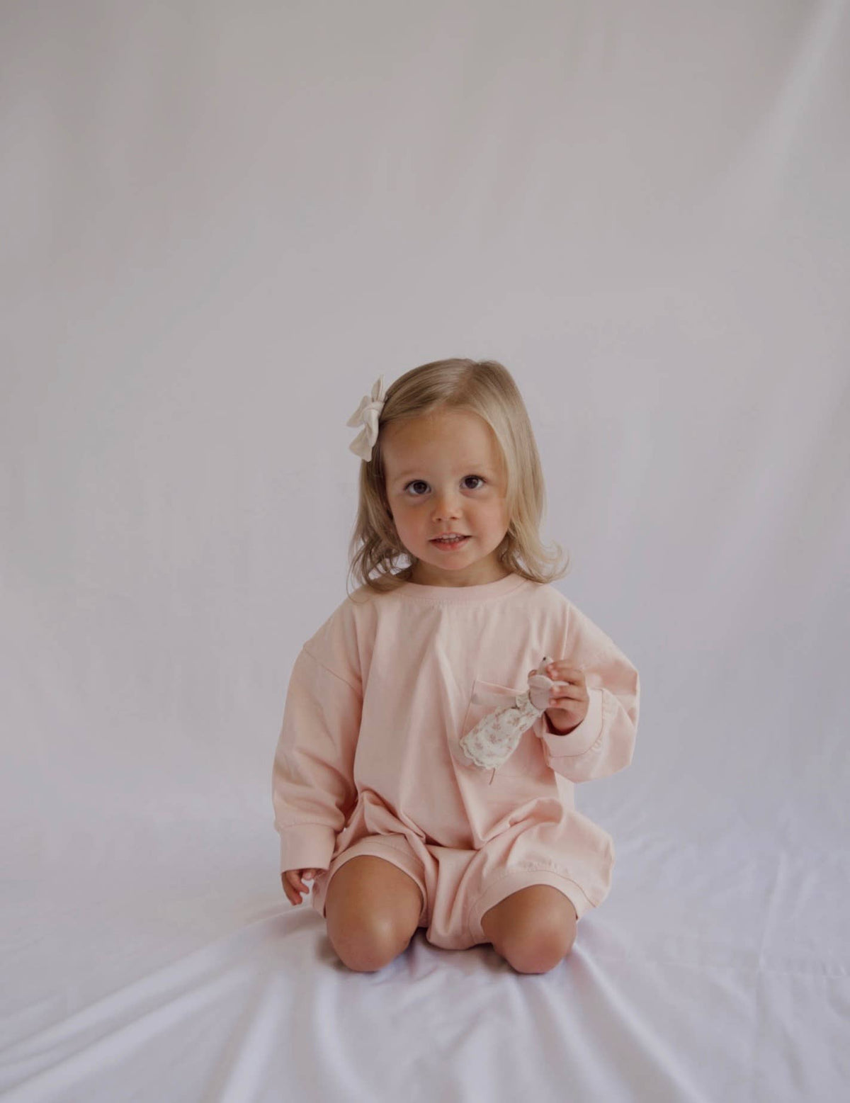 Harley Pocket Romper in Peach Romper